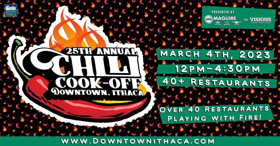 25th Annual Chili CookOff in Downtown Ithaca, Downtown Ithaca, 4 March