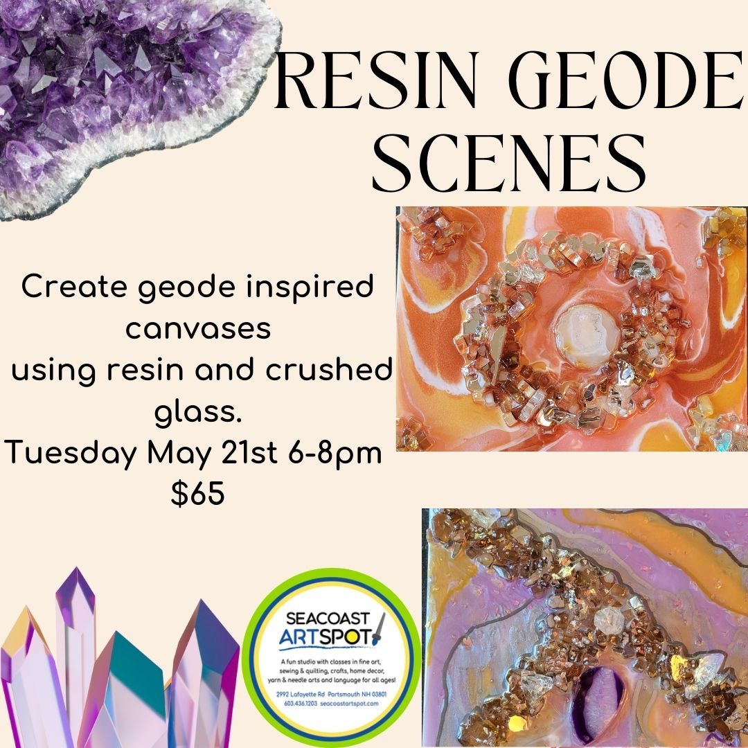 Resin Art Workshop: Geode Canvas! $65