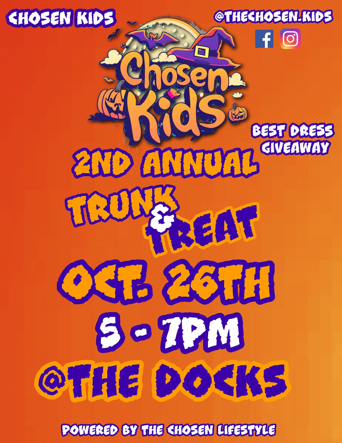 Chosen Kids' 2nd Annual Trunk & Treat \ud83d\ude98\ud83c\udf6d\ud83c\udf6c\ud83c\udf6b