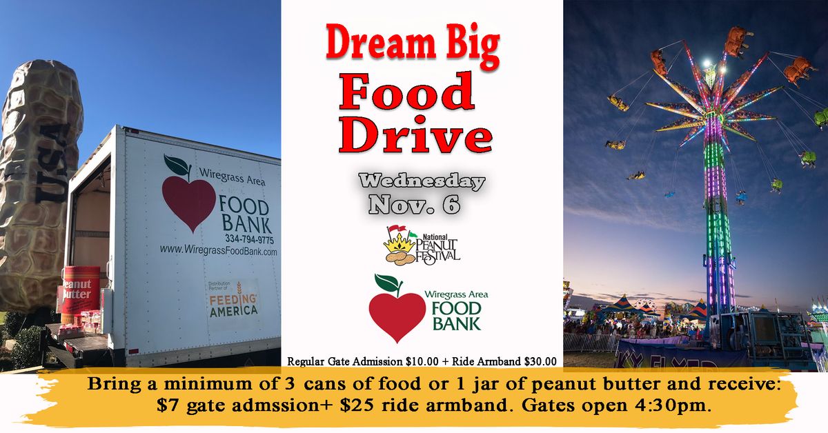 Dream Big Food Drive w\/ Wiregrass Area Food Bank