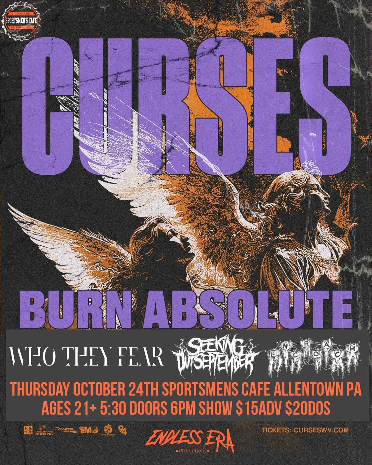 Curses & Burn Absolute At Sportsmens Cafe 