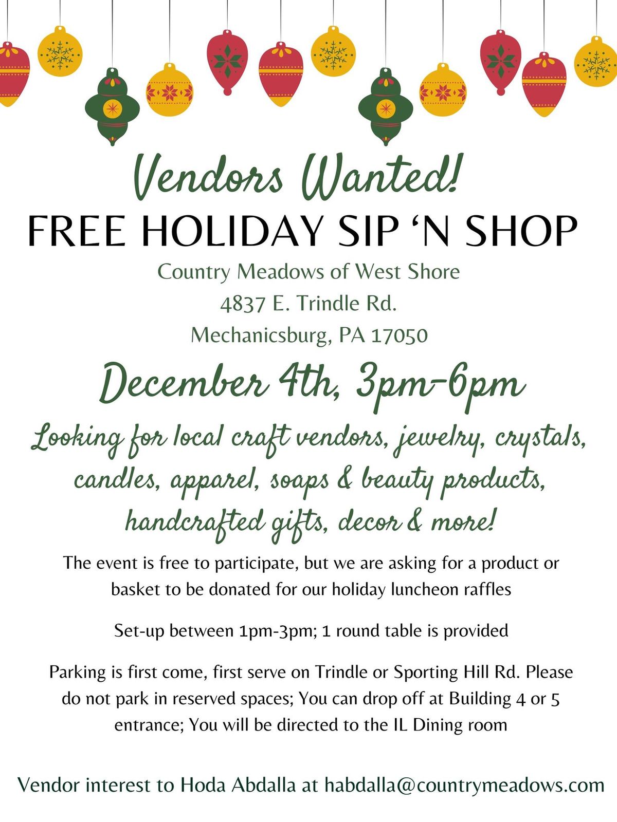 Holiday Sip 'N Shop