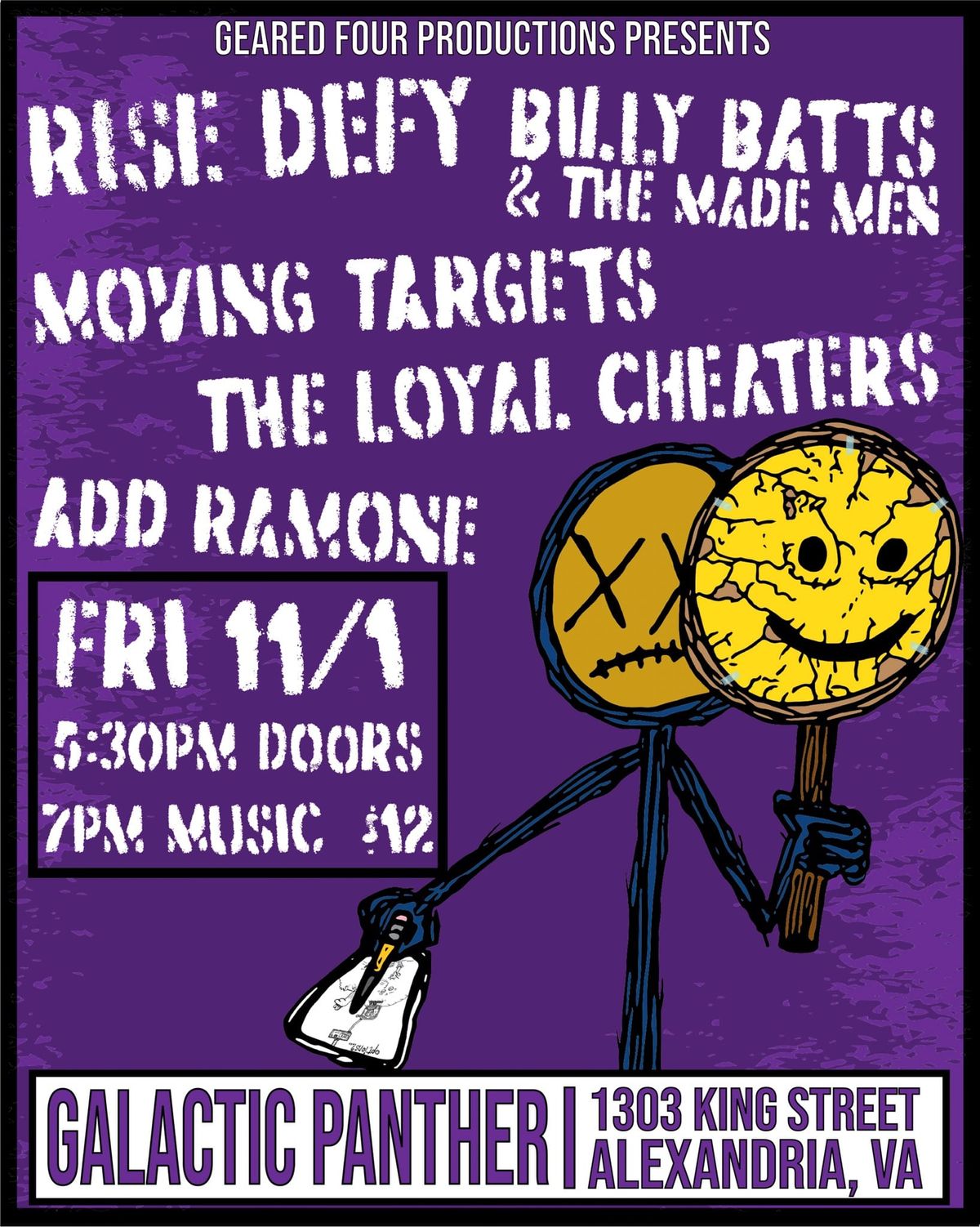 Billy Bats & the Made Men\/Moving Targets\/ Rise Defy\/The Loyal Cheaters(Italy)\/Add Ramone