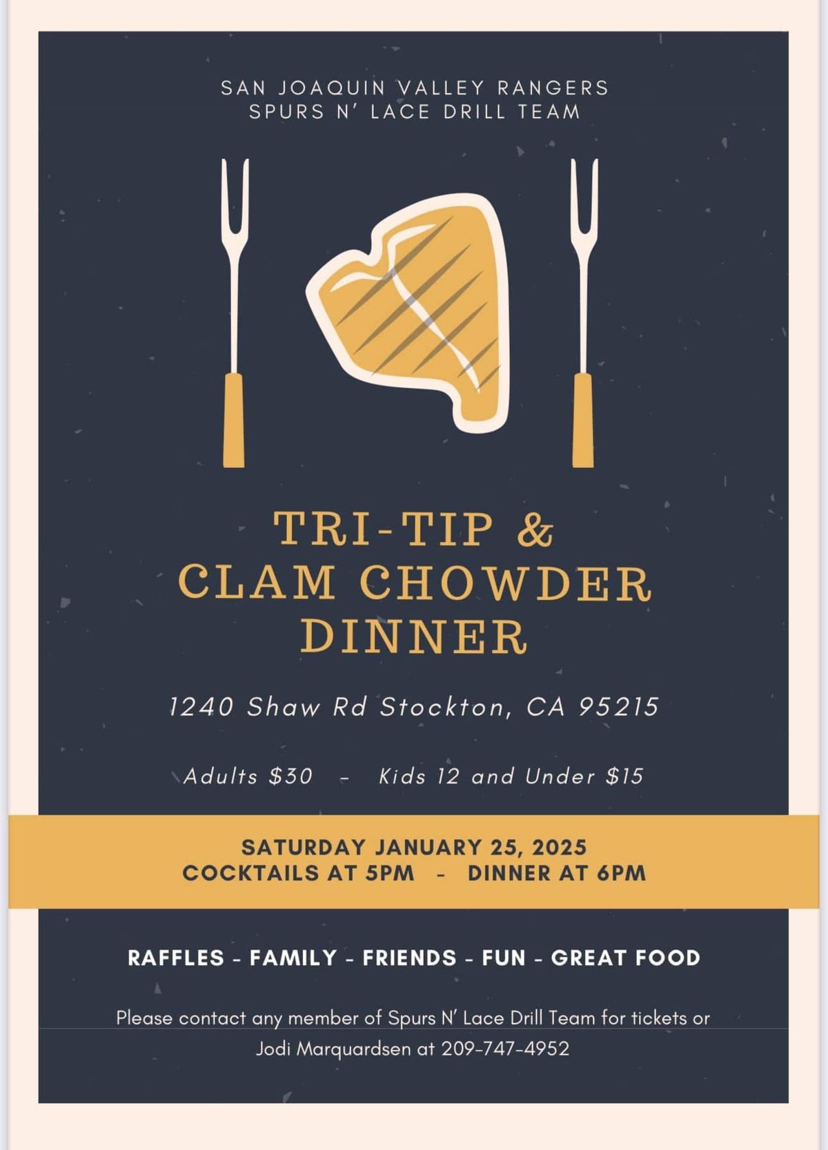 Tri-Tip & Clam Chowder Dinner