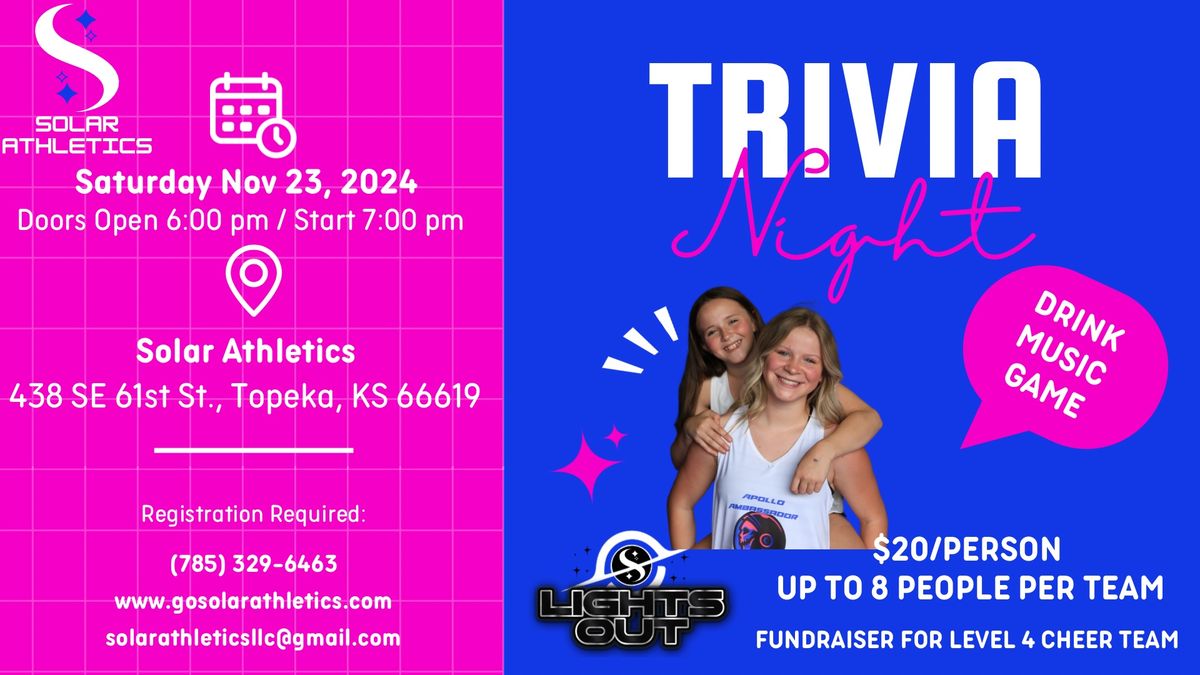 Lights Out Trivia Night Fundraiser