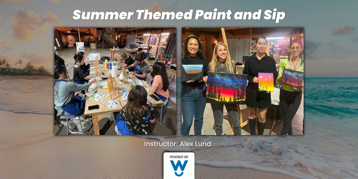Summer Themed Paint and Sip with Walter Hive