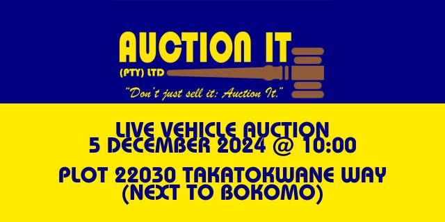 LIVE VEHICLE AUCTION OCT 2024