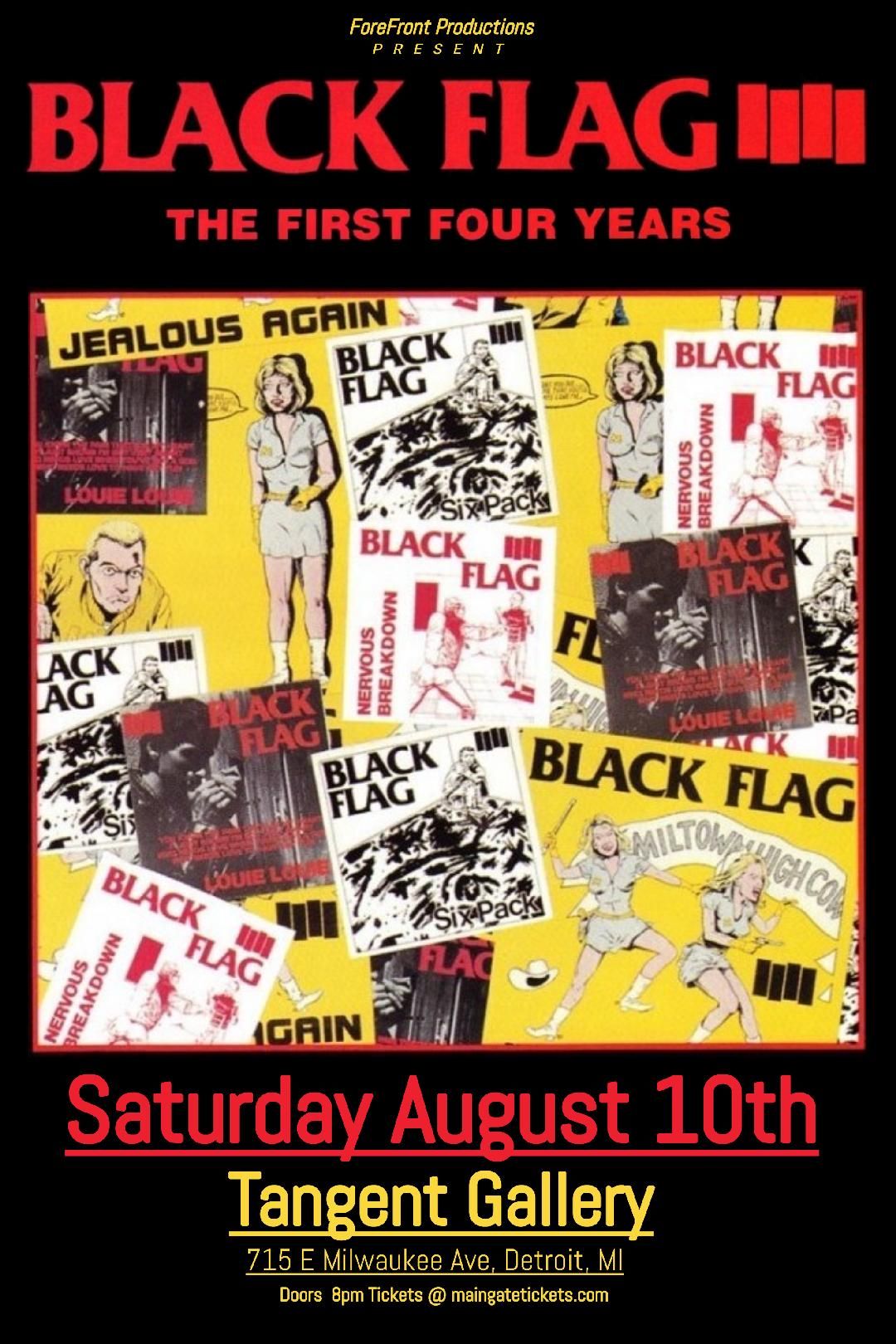 BLACK FLAG Live at Tangent Gallery, Detroit - Aug. 10th