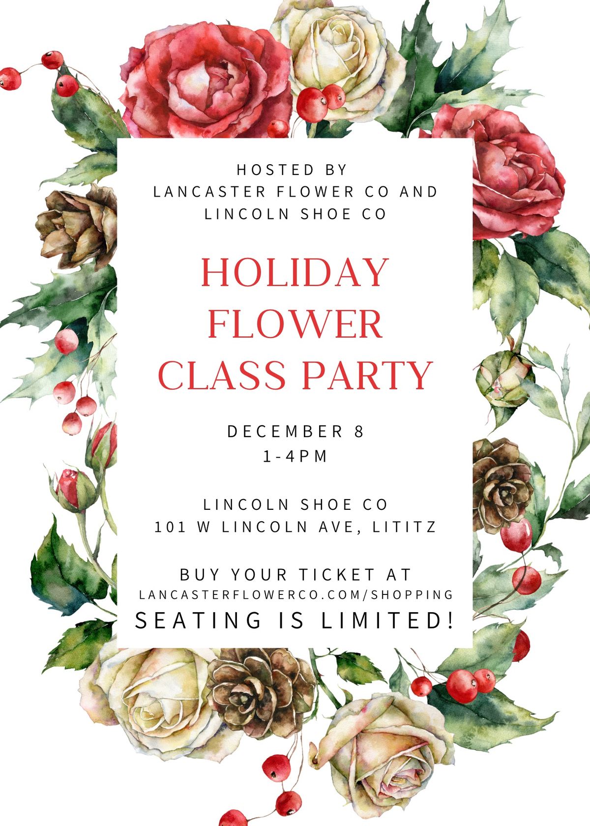 Holiday Flower Class Party