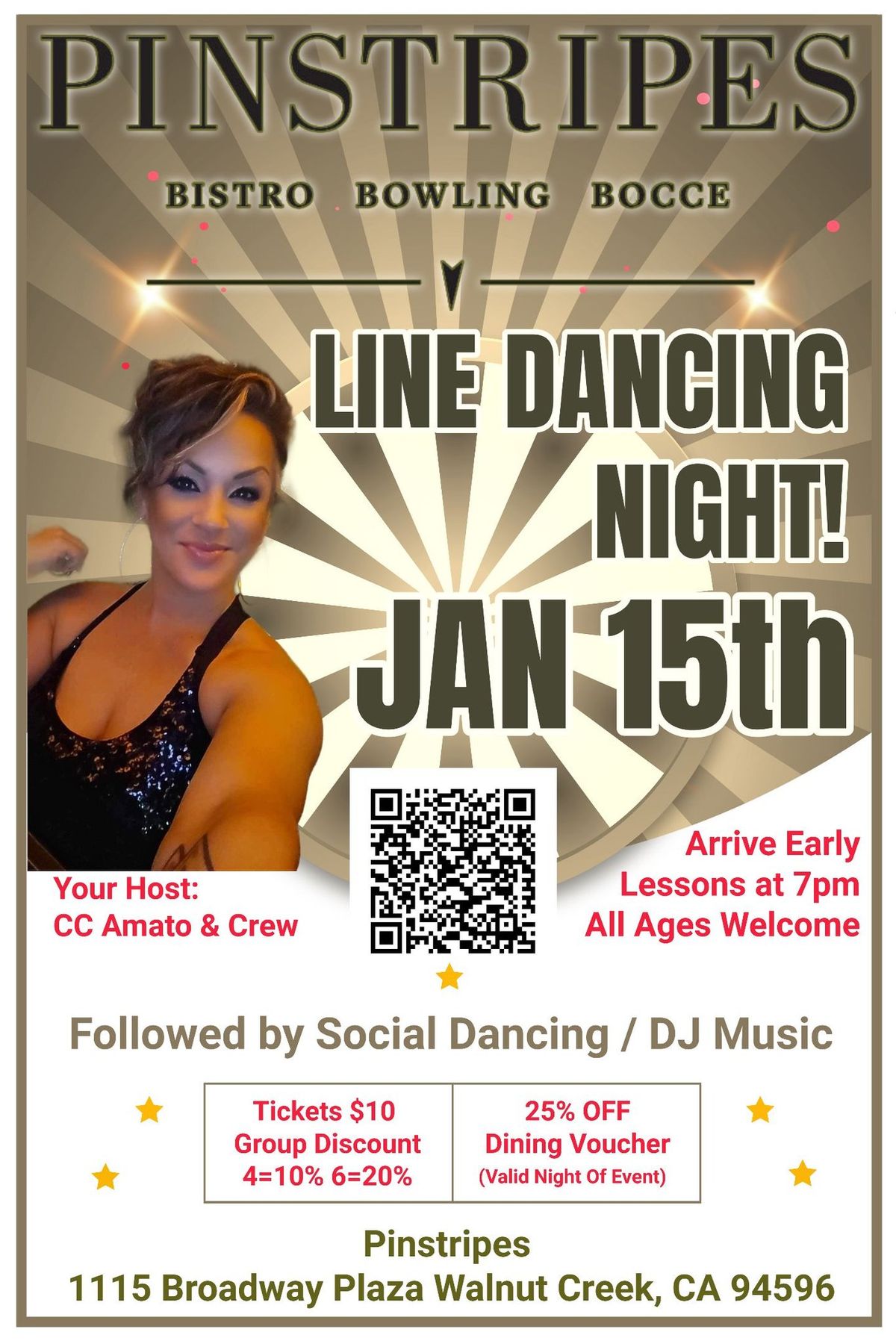 Line Dancing - All Ages at Pinstripes - Walnut Creek