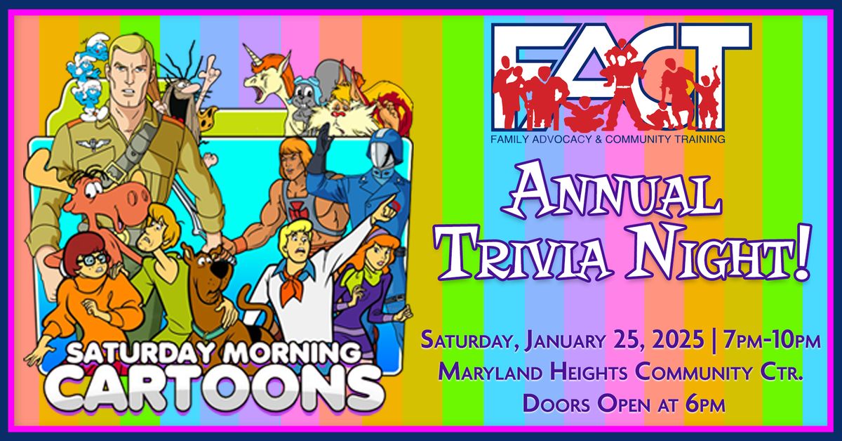 2025 Annual Trivia Night - Saturday Morning Cartoons!