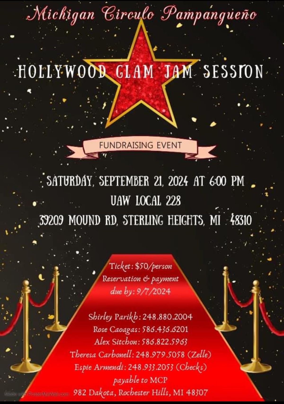 Hollywood Glam Jam Session - Fundraising Event