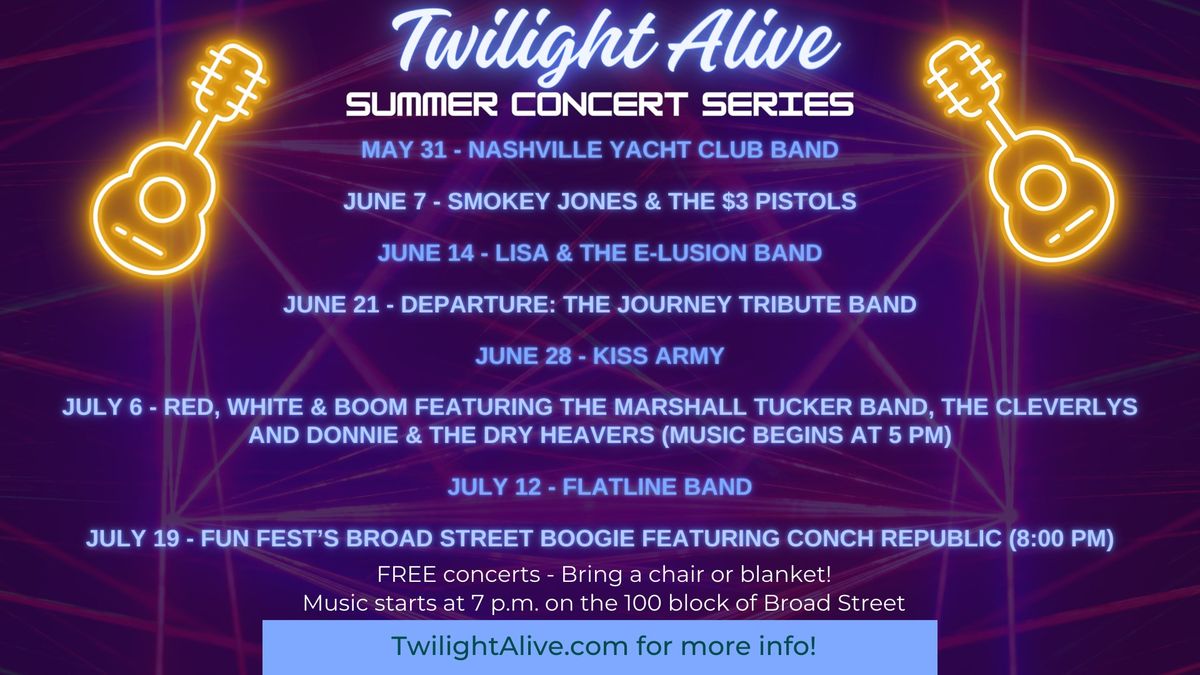 Twilight Alive & Broad Street Boogie featuring Conch Republic (Fun Fest Kick-Off), presented by HMG
