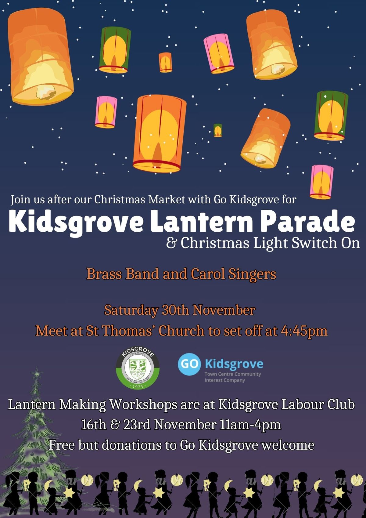 Kidsgrove Lantern Parade and Light Switch On! 