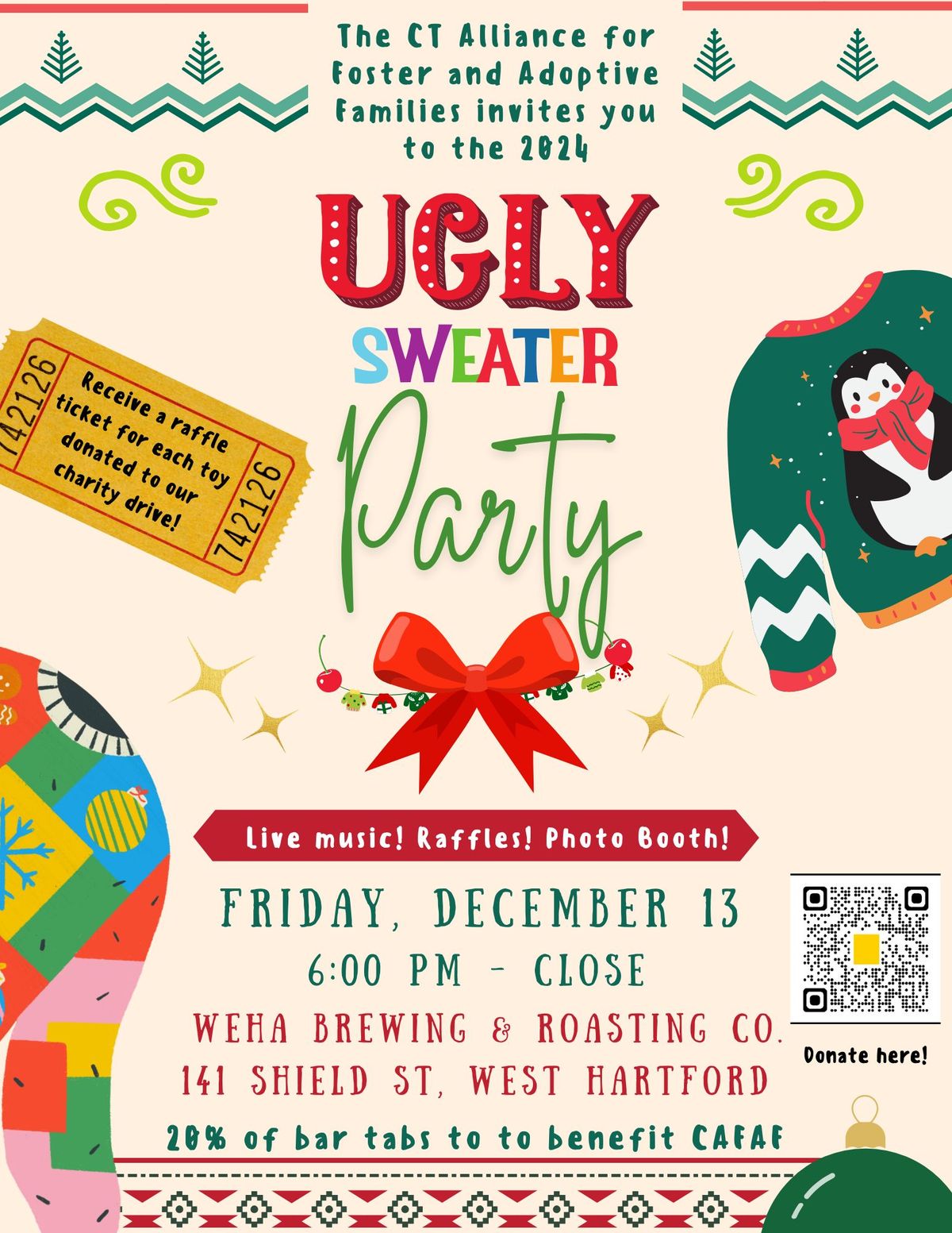 Ugly Sweater Party & Toy Drive