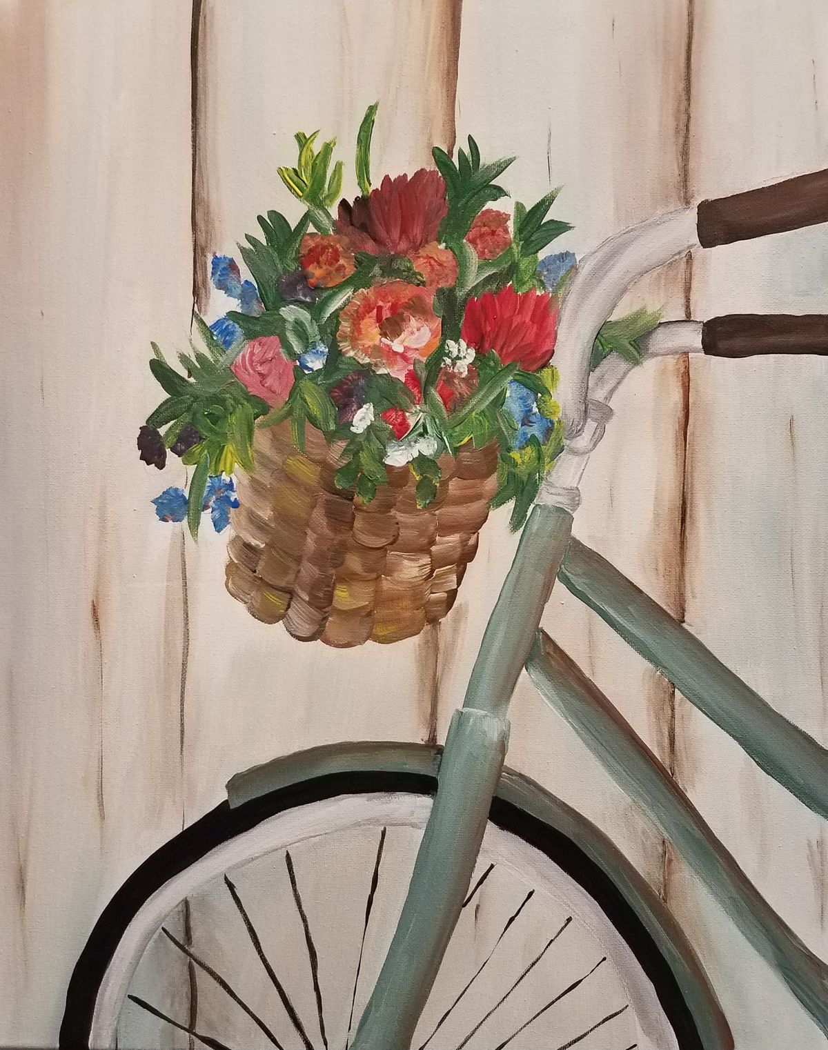  Flowers and a Bicycle Paint & Sip