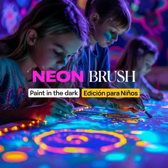 Neon Brush Kids: Una Experiencia Art\u00edstica para toda la Familia