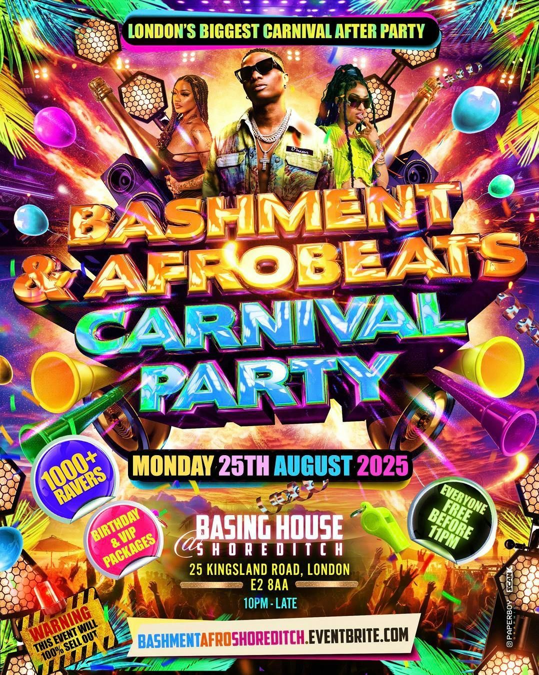 Bashment & Afrobeats - Carnival Party (Everyone Free Before 11pm)