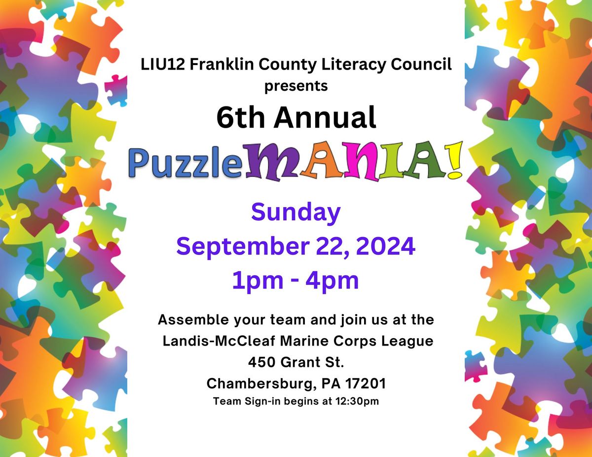 6th Annual Puzzle Mania!