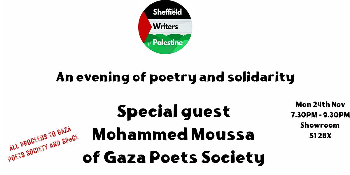 Sheffield Writers for Palestine Host Mohammed Moussa - Gaza Poets Society