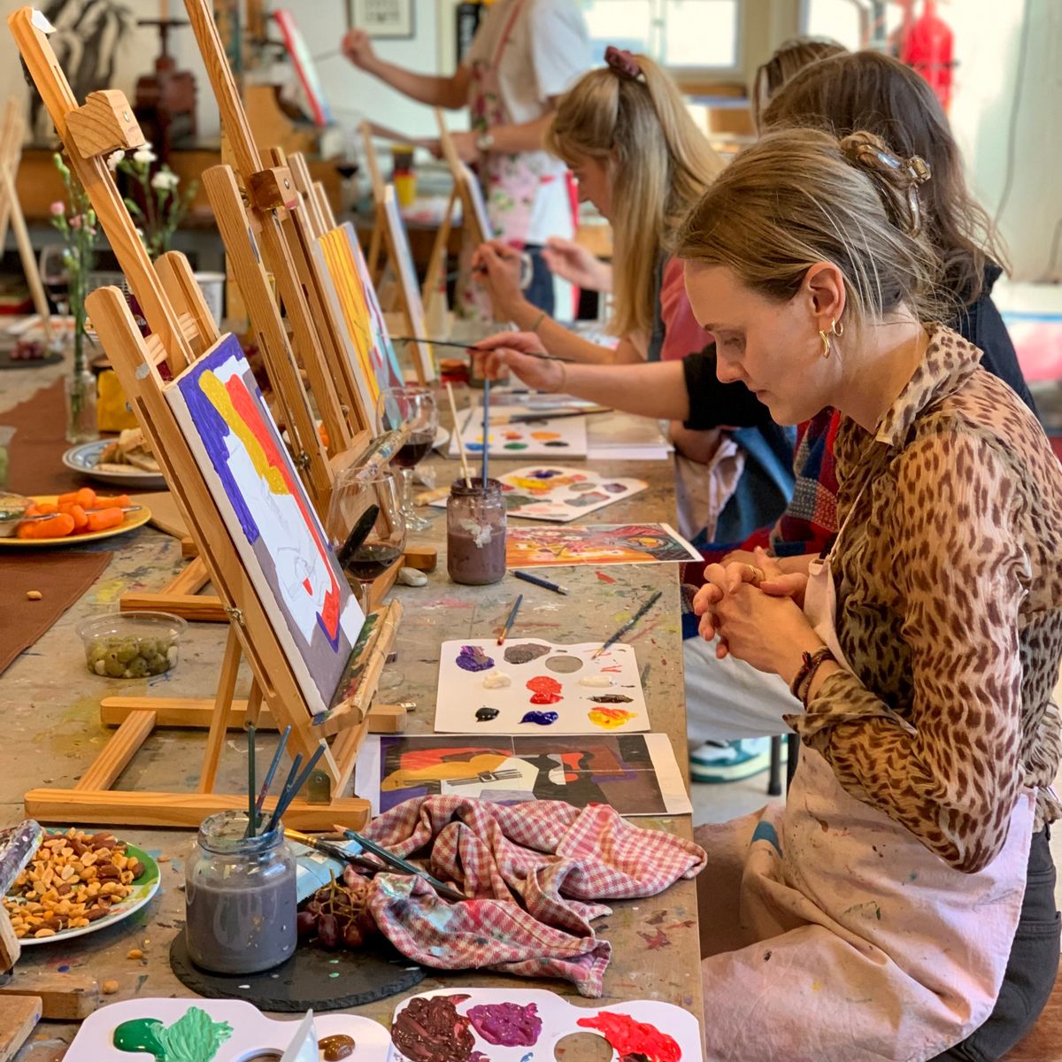 Painting Workshop with Drinks & Bites in Amsterdam Centre