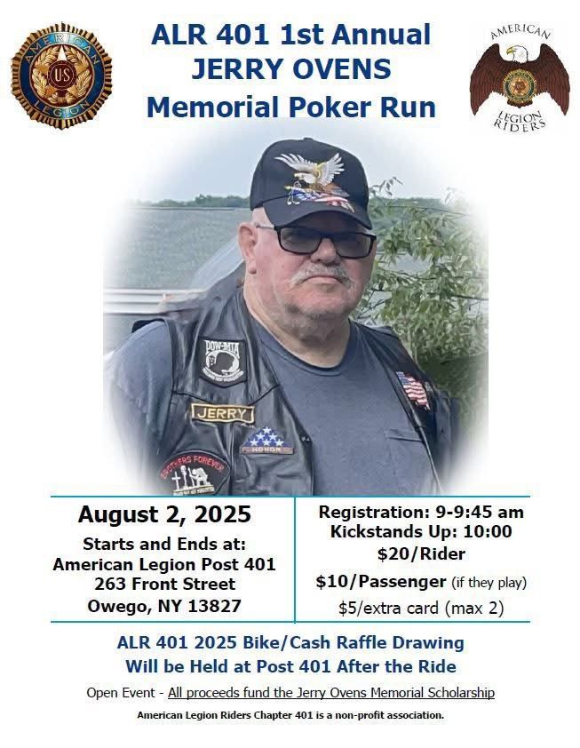 1st Annual Jerry Ovens Memorial Poker Run