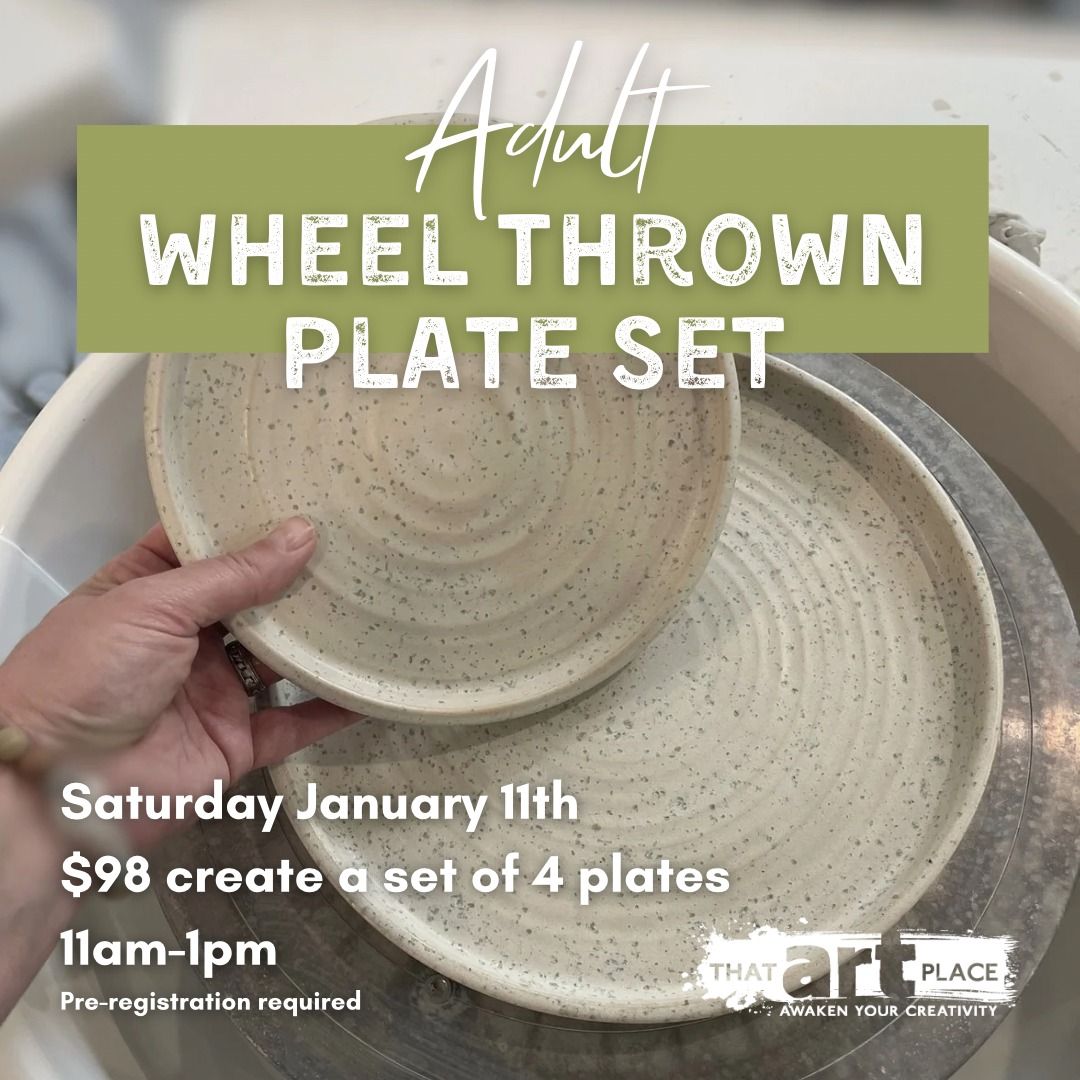 Adult Wheel Thrown Plate Set Workshop