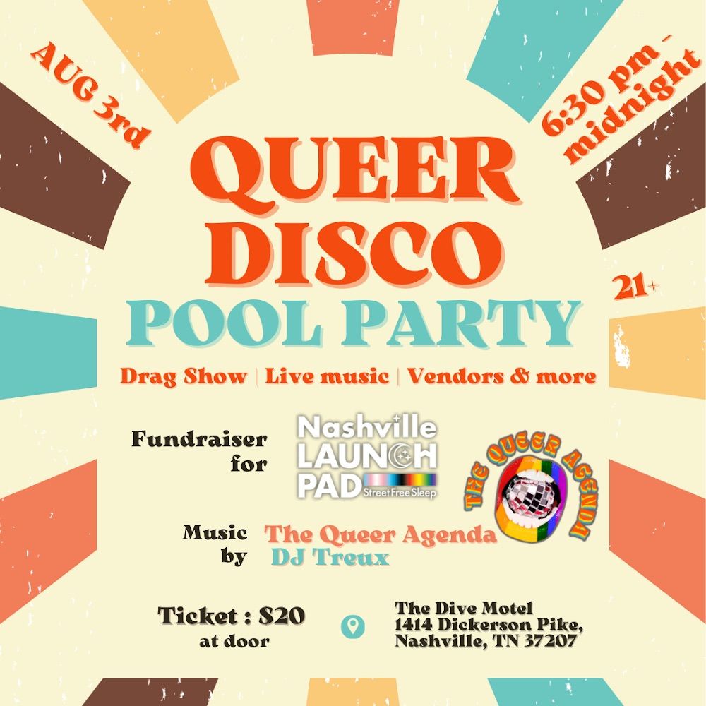 Queer Disco Pool Party - Nashville Launchpad annual fundraiser