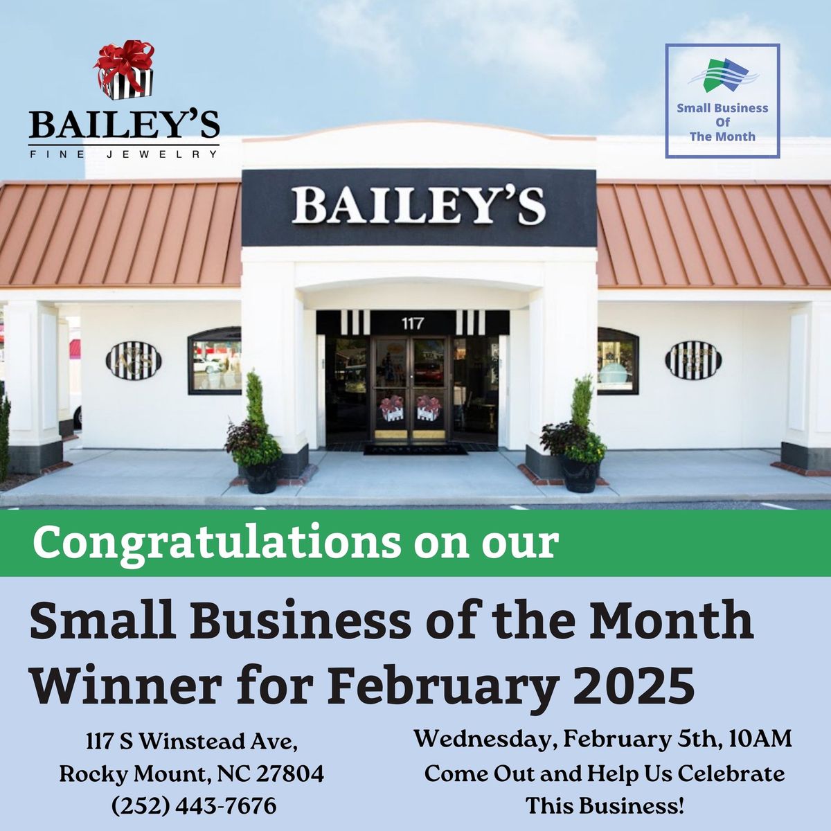 Bailey\u2019s Fine Jewelry - Small Business of the Month Presentation for February