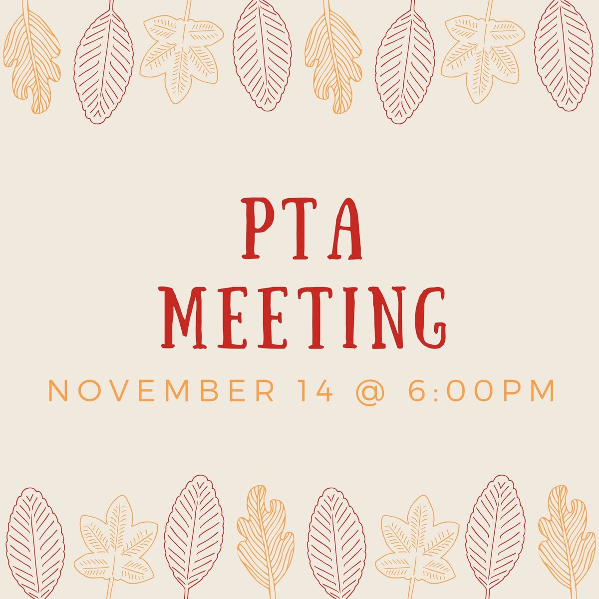 November PTA Meeting