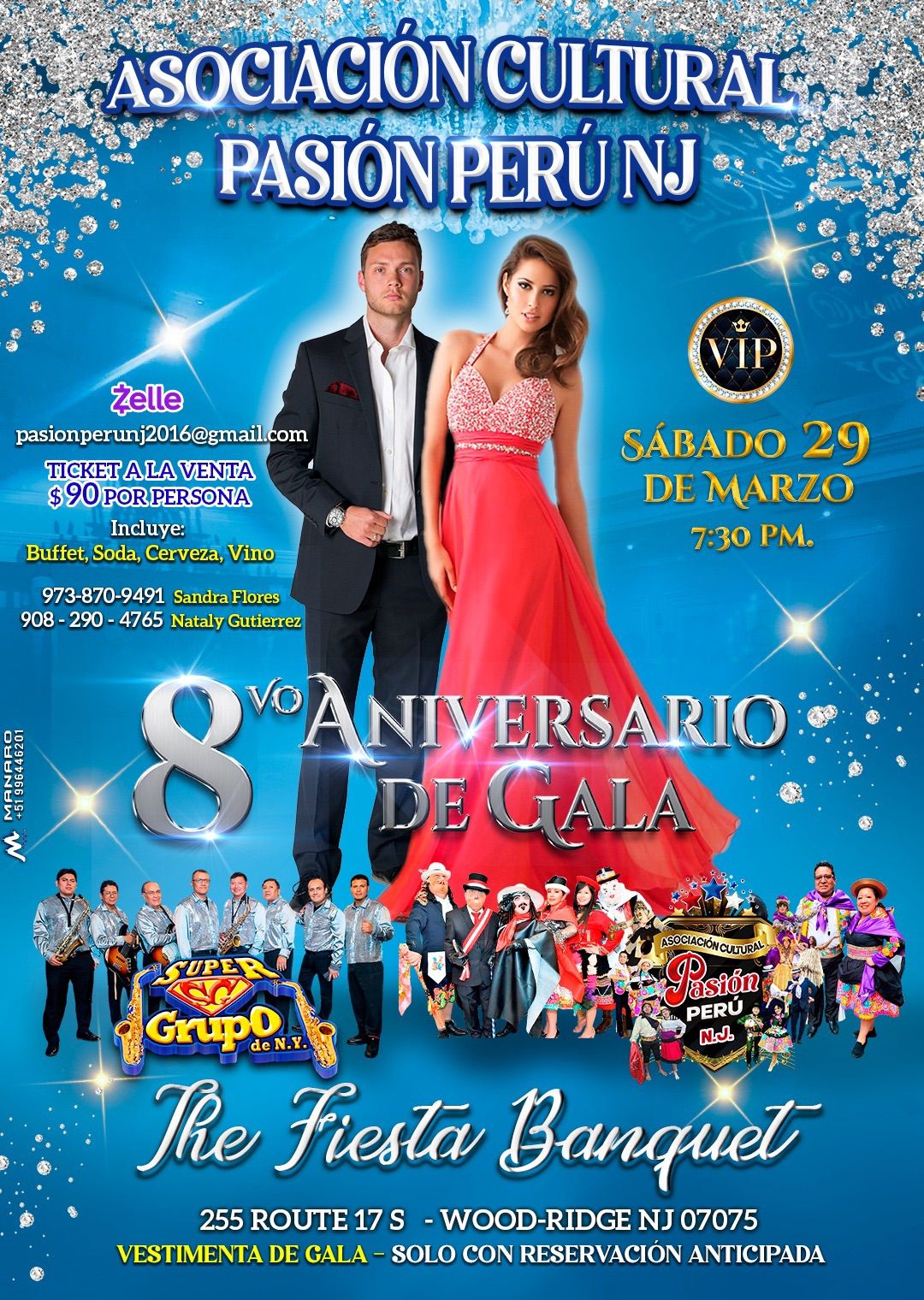 8vo Aniversario de Gala Asociacion Cultural Pasi\u00f3n Per\u00fa de NJ