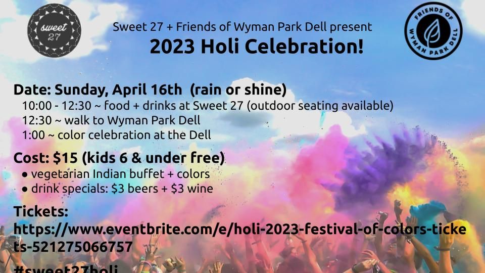 Holi 2023, Sweet 27 bakery and Cafe, Baltimore, 16 April 2023