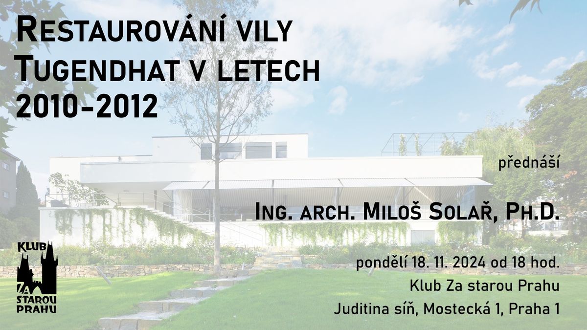 Restaurov\u00e1n\u00ed vily Tugendhat v letech 2010-2012