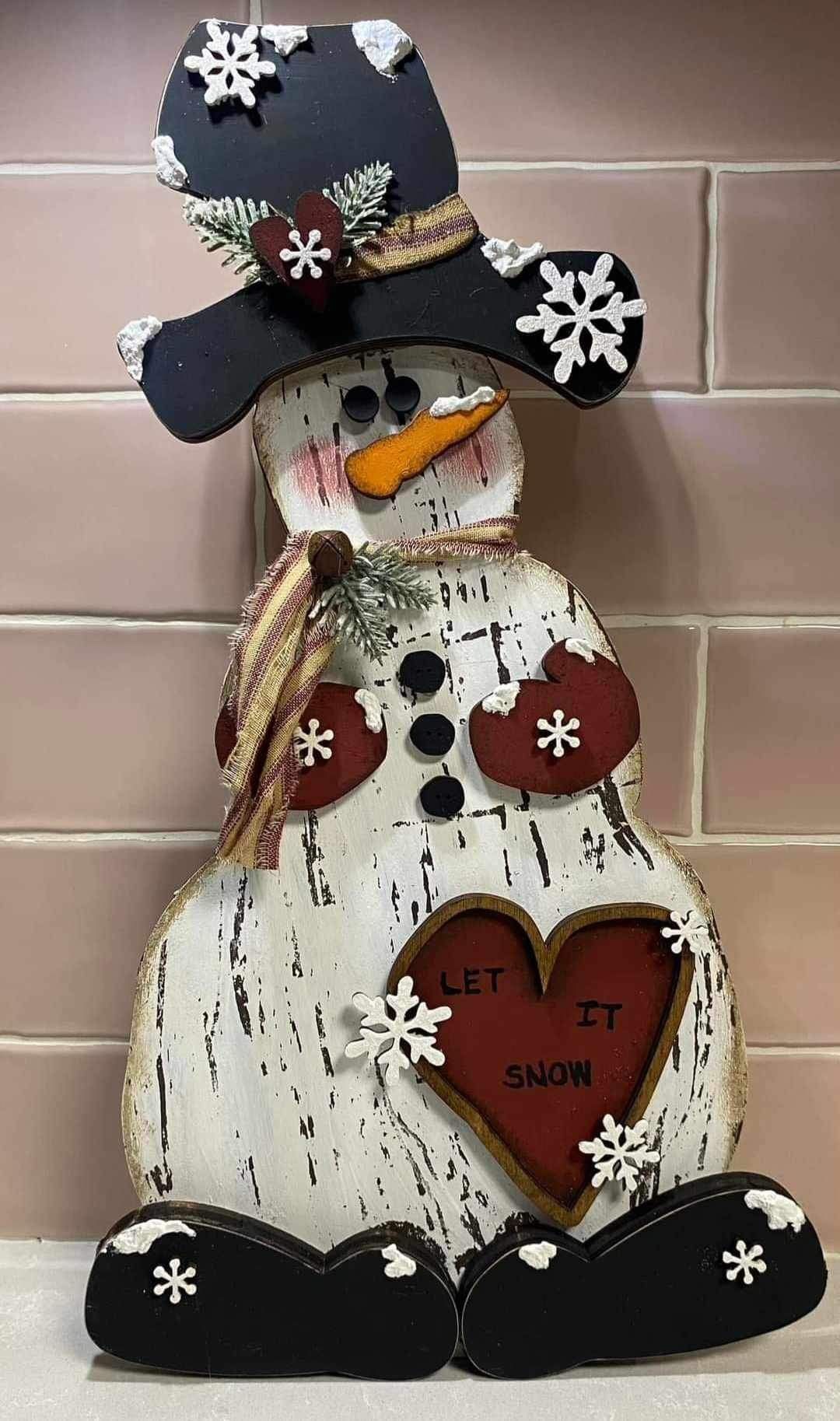 Create a Wooden Snowman