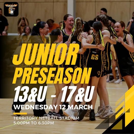 Registered players only - Junior Pre Season Training U13 - U17