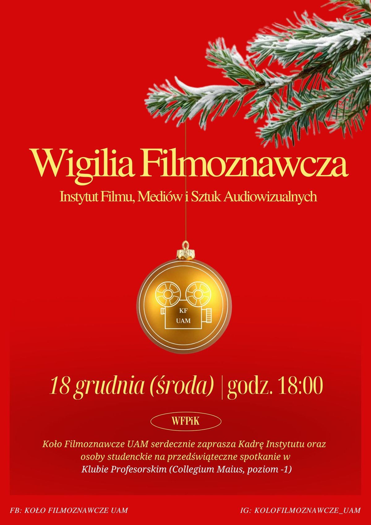 Wigilia Instytutu Filmu, Medi\u00f3w i Sztuk Audiowizualnych 2024