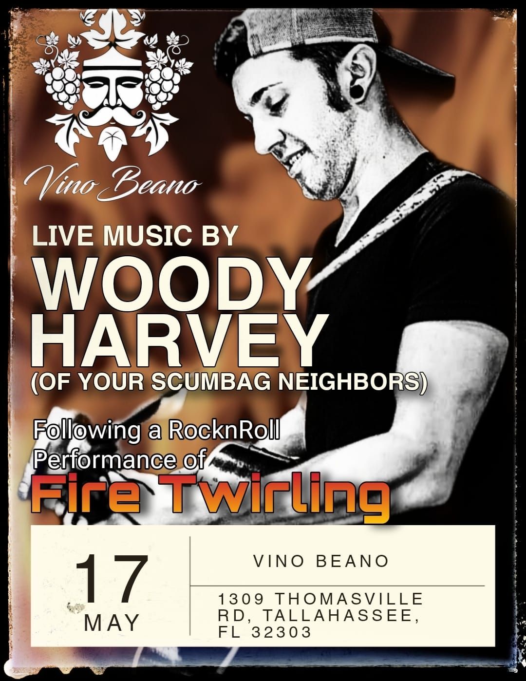 Woody Harvey (Your Scumbag Neighbors) Live at Vino Beano