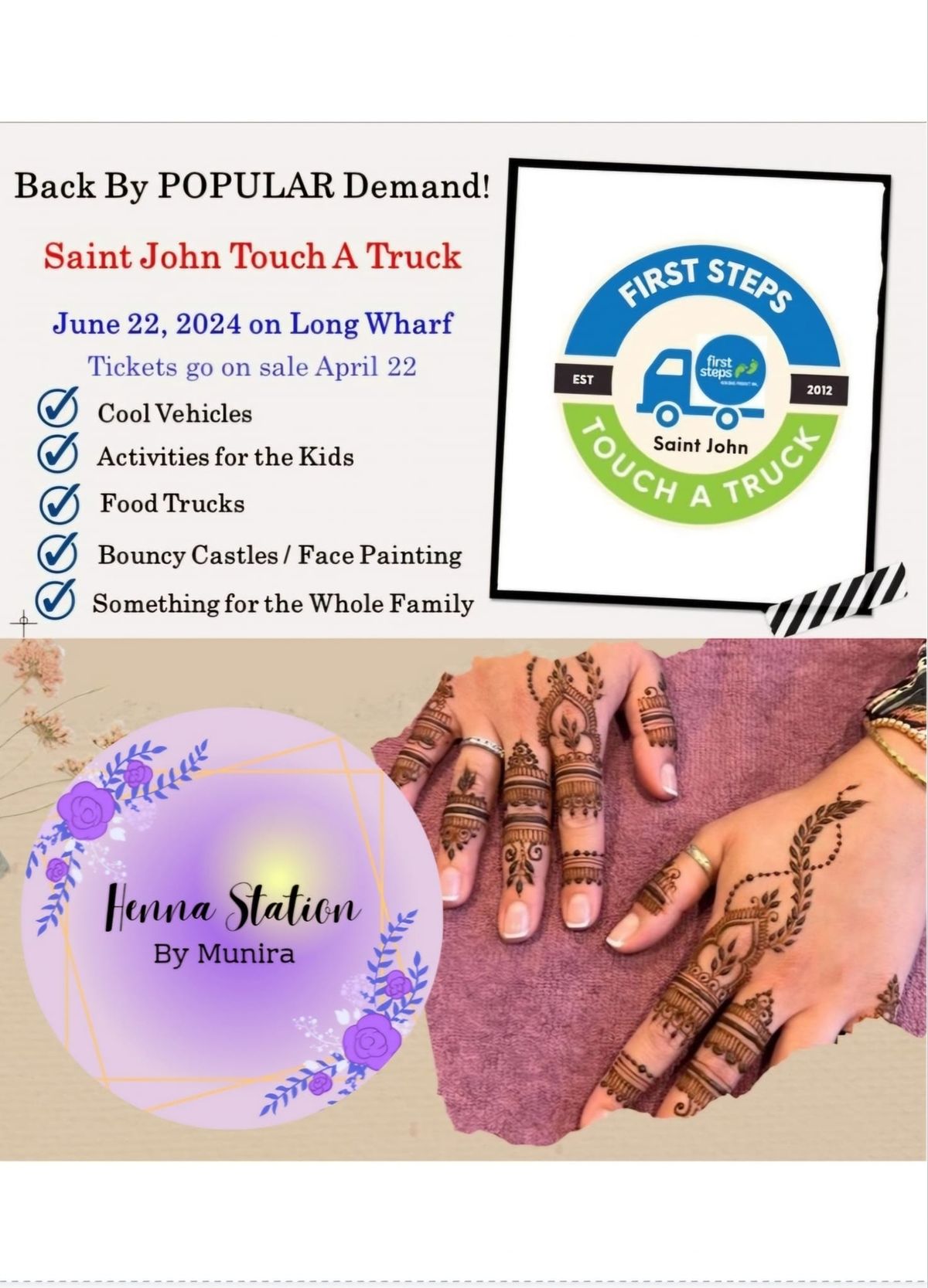 Henna Station @ Touch a Truck Event 