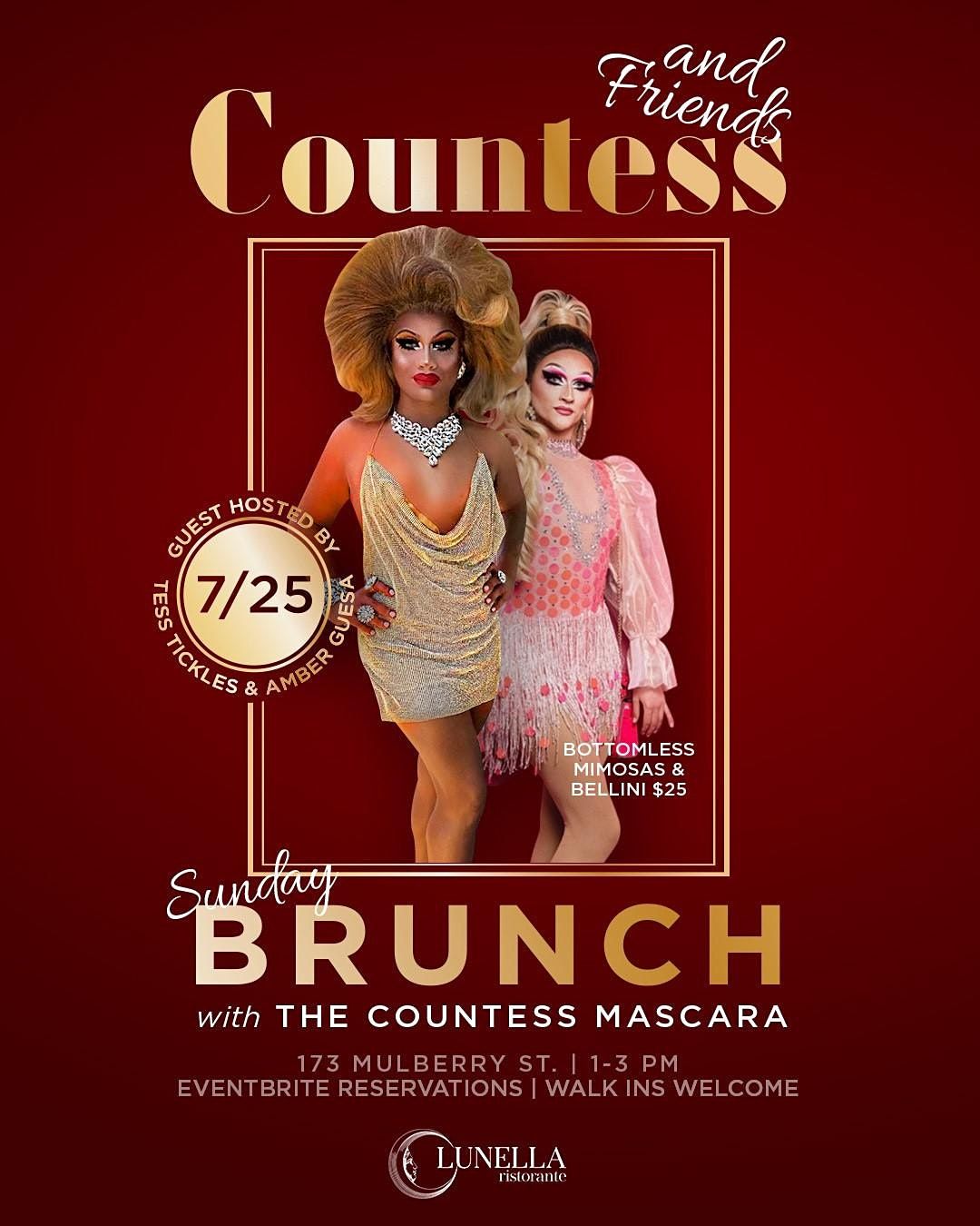 Countess & Friends Drag Brunch Hosted by Tess Tickles and Amber Guesa