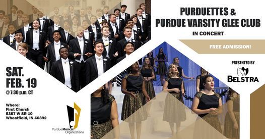 Purdue Christmas Concert 2022 Purdue Varsity Glee Club & Purduettes In Concert, First Church, Wheatfield,  19 February 2022