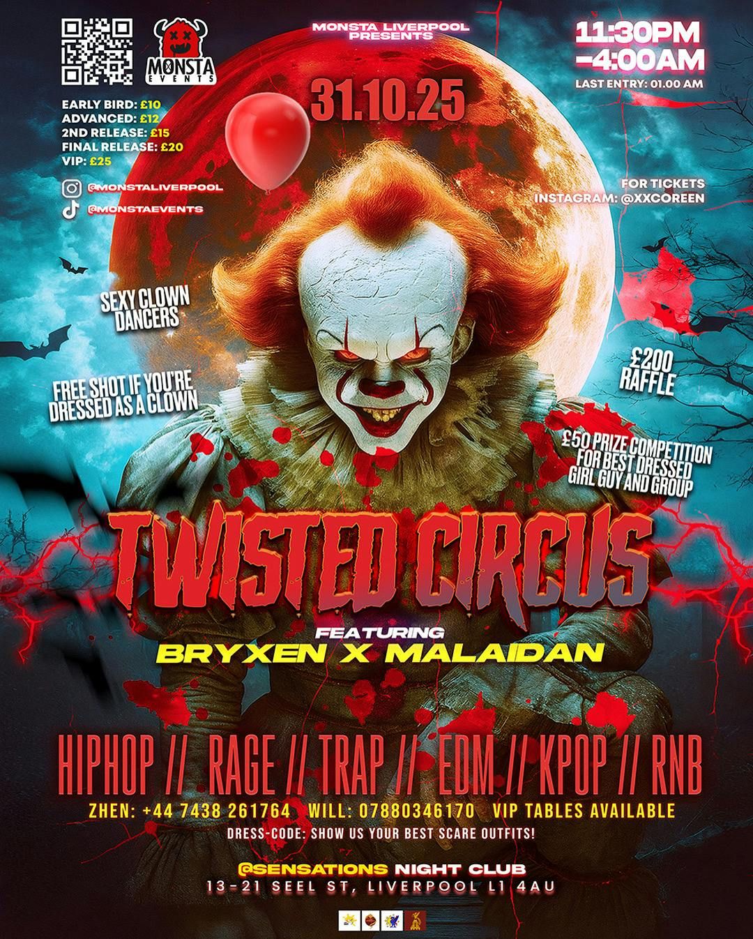 Monsta Liverpool Presents: Twisted Circus @Sensations Liverpool