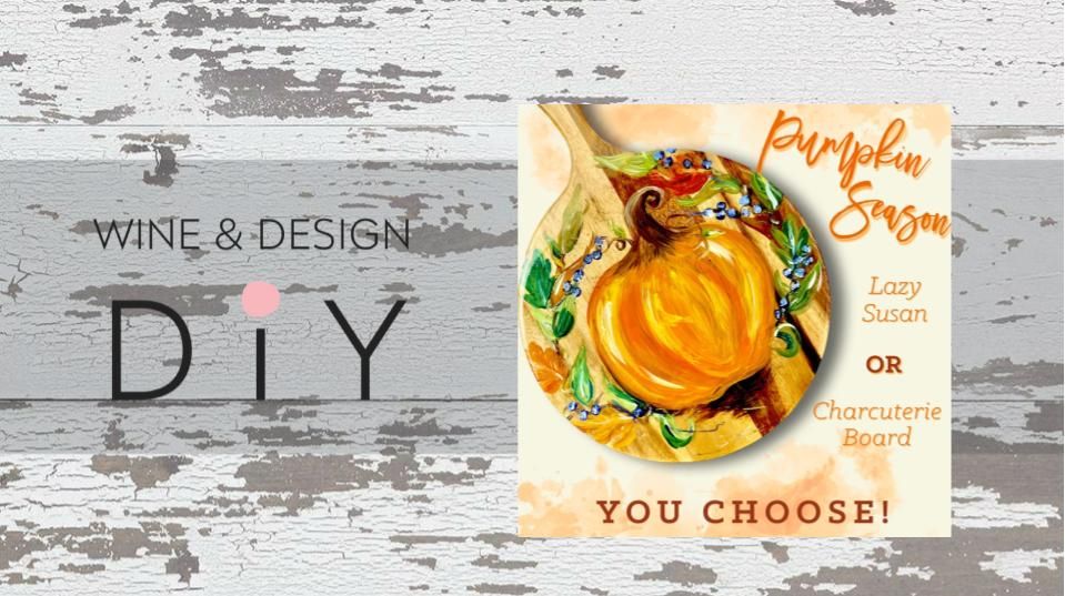 YOU CHOOSE! PUMPKIN SEASON CHARCUTERIE BOARD OR LAZY SUSAN WITH RESIN SEAL