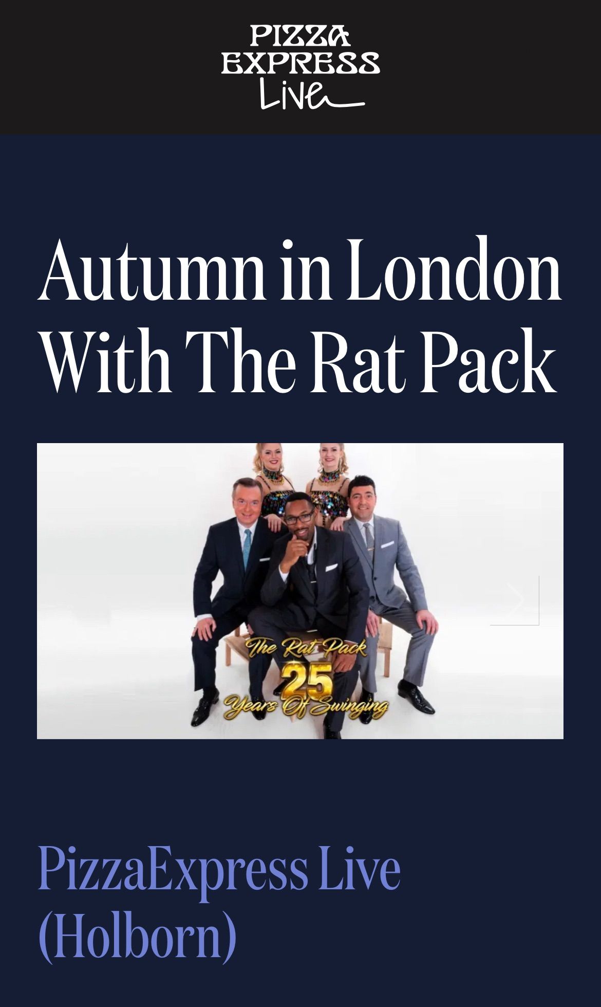 Autumn In London With The Rat Pack