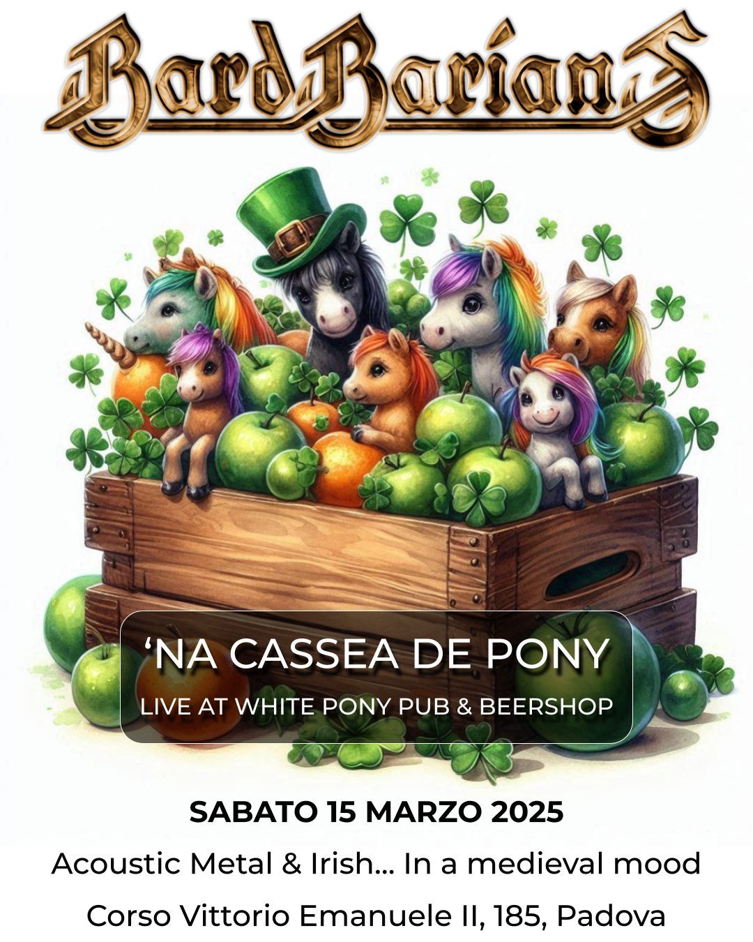 Na cass\u00e8a de Pony - S. Patrizio con i BardbarianS al White Pony pub & beershop