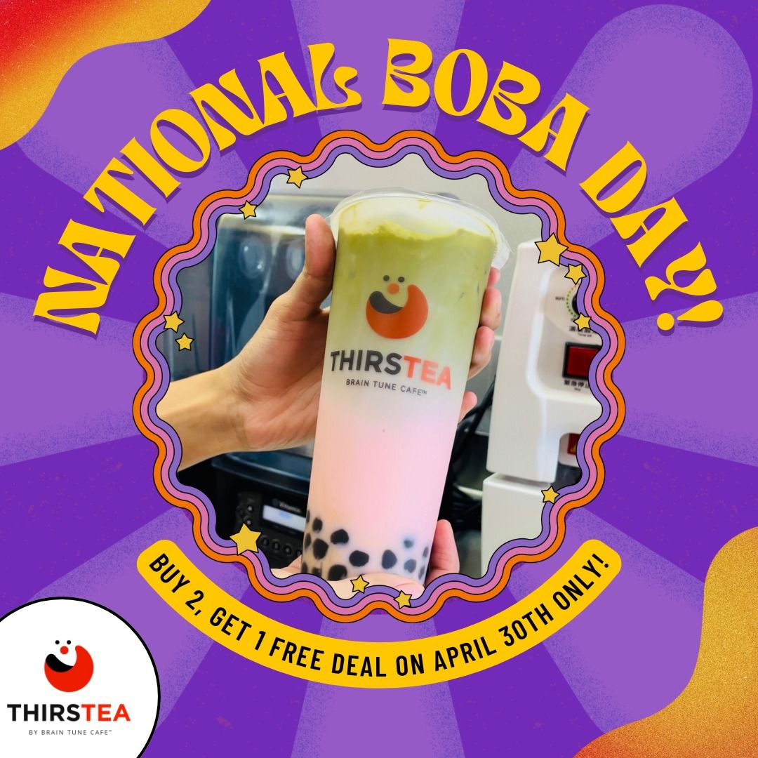 National Boba Day Sale! Buy 2, Get 1 Free