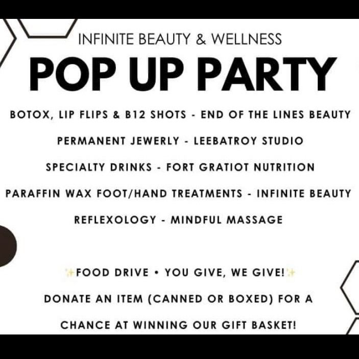 Pop Up Party with Lip Flips, Permanent Jewelry, Refreshments, & Pampering \u2728