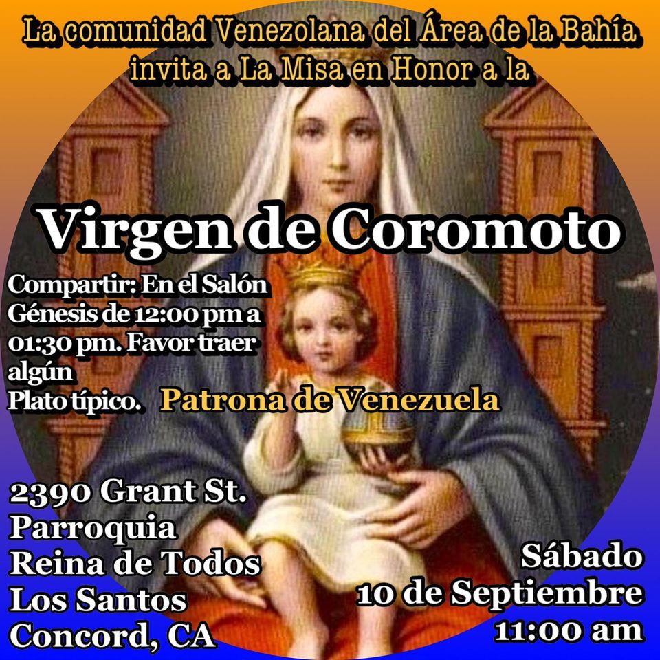 Misa en Honor a la Virgen de Coromoto, en la Iglesia de Todos los Santos, Concord 94529