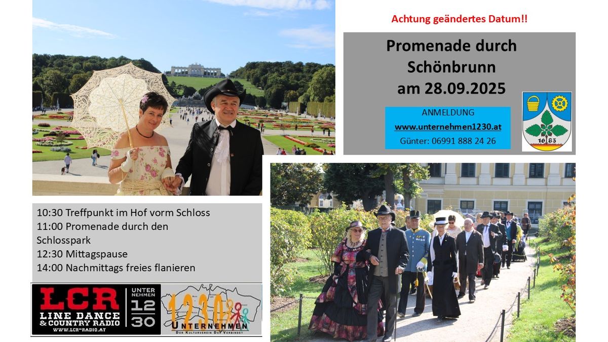 Promenade durch Sch\u00f6nbrunn im Old Style Outfif