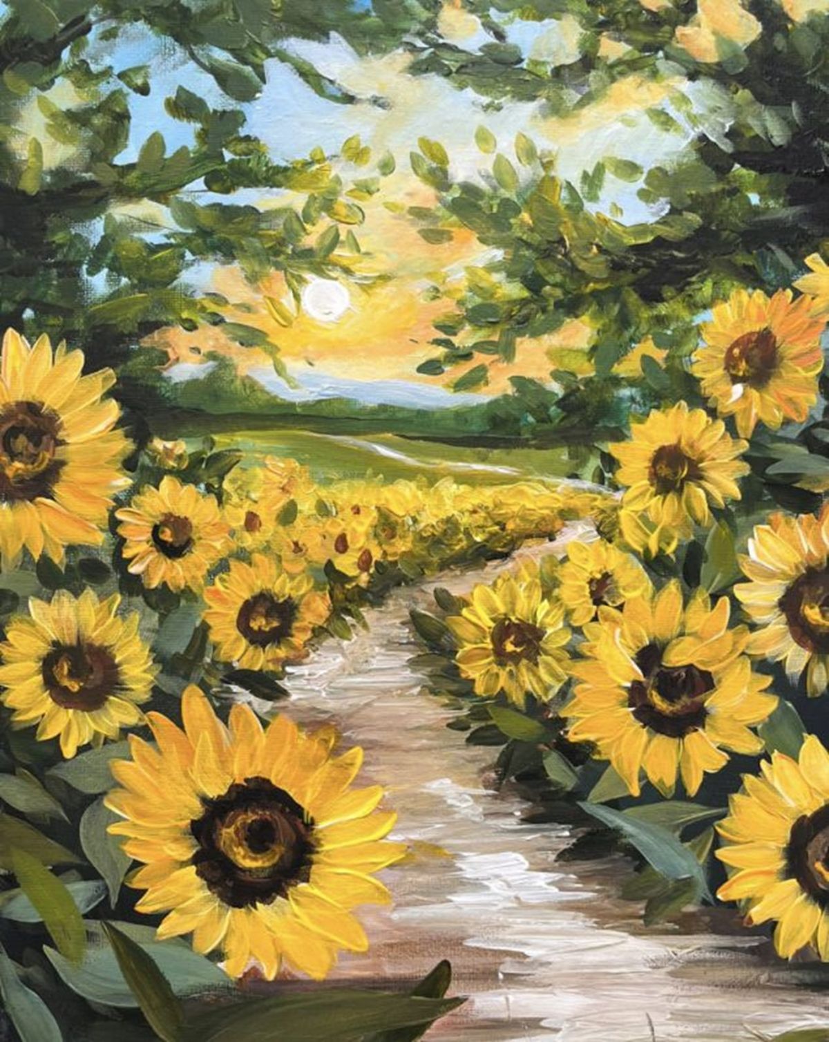 Join Brush Party to paint "Sunflower Avenue" - Witney