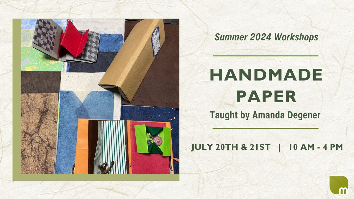 Hand Papermaking by Amanda Degener Workshop